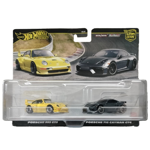 Hot Wheels Premium Porsche 993 GT2 & Porsche 718 Cayman GT4