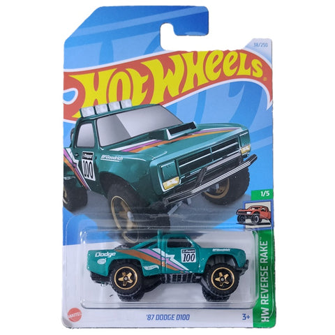 Hot Wheels '87 Dodge D100 (HW Reverse Rake)
