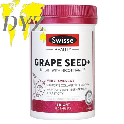 Swisse Beauty Grape Seed+ Bright with Nicotinamide (180 Tablets)